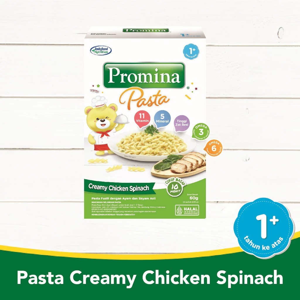 Jual PROMINA Pasta Creamy Chicken Spinach 1+ tahun ke atas 60gr