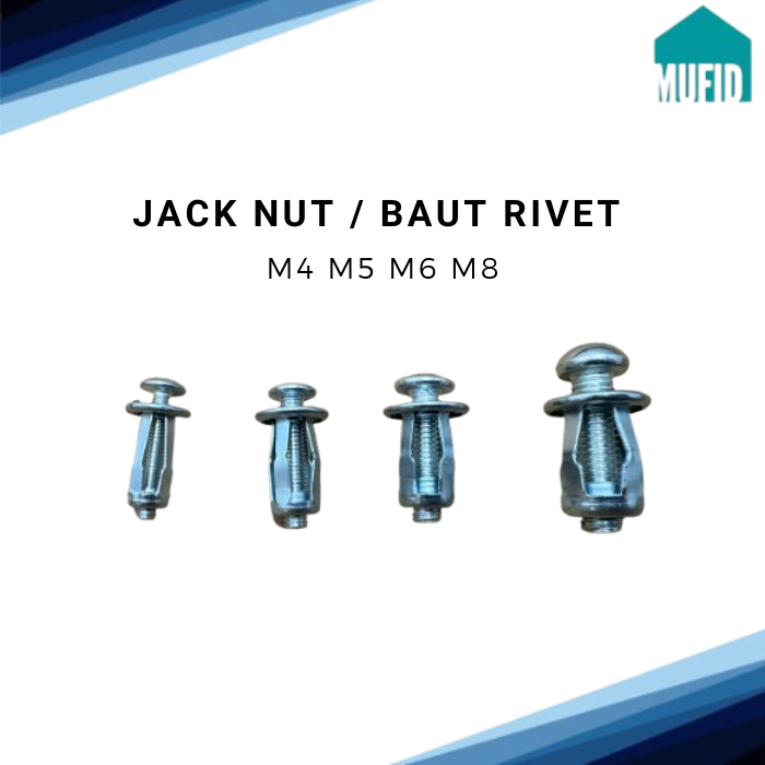 Jual Rivet Nut Jack Nut Sekrup Plat Rivet Metal Fiser Mur Baut M4 M5 M6 ...