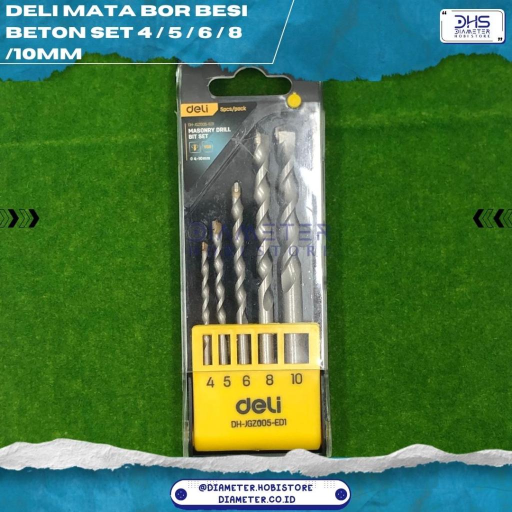 Jual Deli Mata Bor Besi Beton Tembok Set 4 / 5 / 6 / 8 /10mm EDH-JGZ005 ...