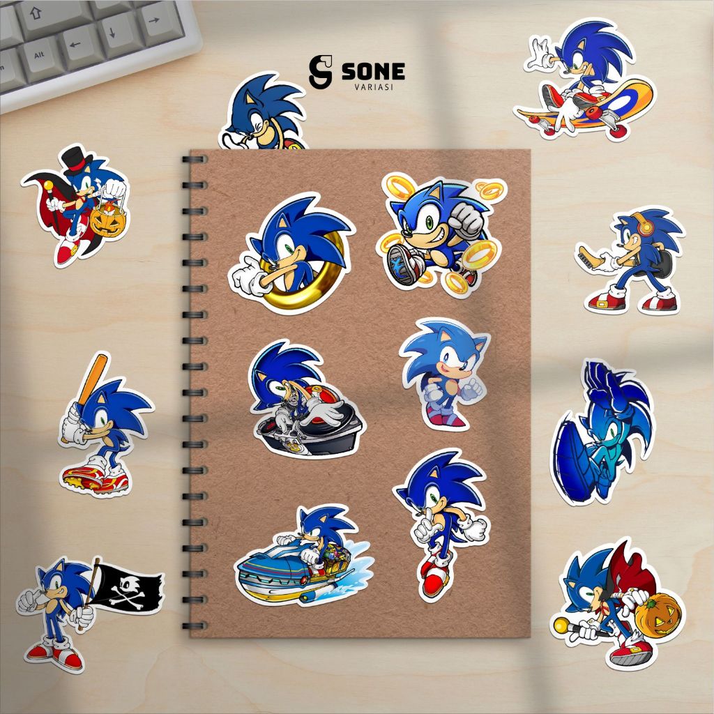 Jual Sticker Sonic the Hedgehog Vinyl Waterproof - Stiker Karakter Anti ...