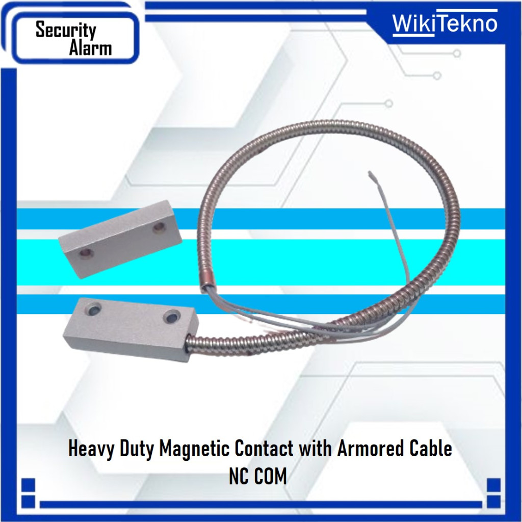 Jual Heavy Duty Magnetic Contact with Armored Cable - Metal Door ...