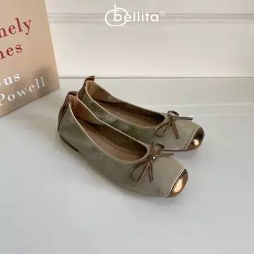 Bellita 816 1 Suede Bowed Flat Shoes Wanita Multicolor