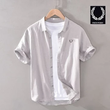 Kemeja Polos Lengan Pendek F.R.E.D.P.E.R.R.Y. Kemeja Polos Lengan Pendek Casual Kemeja Polos