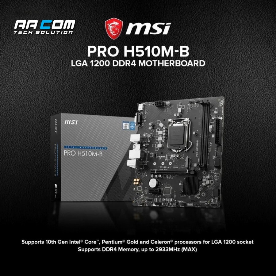 Mainboard MSI PRO H510M-B - Chính Hãng Bảo Hành 3 Năm | Shopee Việt Nam