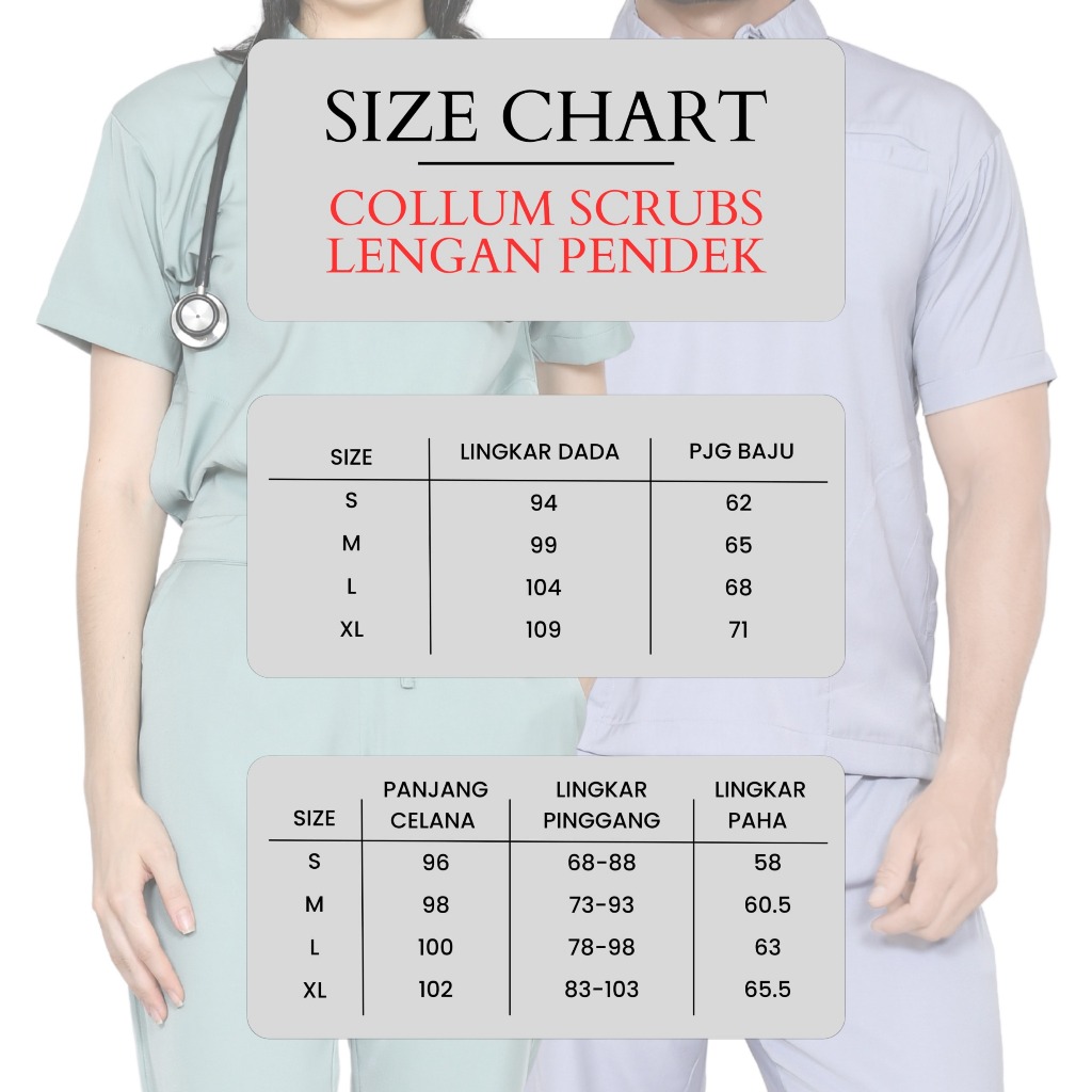 Jual COLLUM Scrubs / Baju OK / Baju Jaga Lengan PENDEK (The Prime ...