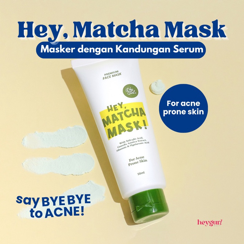 Jual KODE A7S6 Hey Matcha Mask Clay Masker by HeyGurl for Acne Prone ...