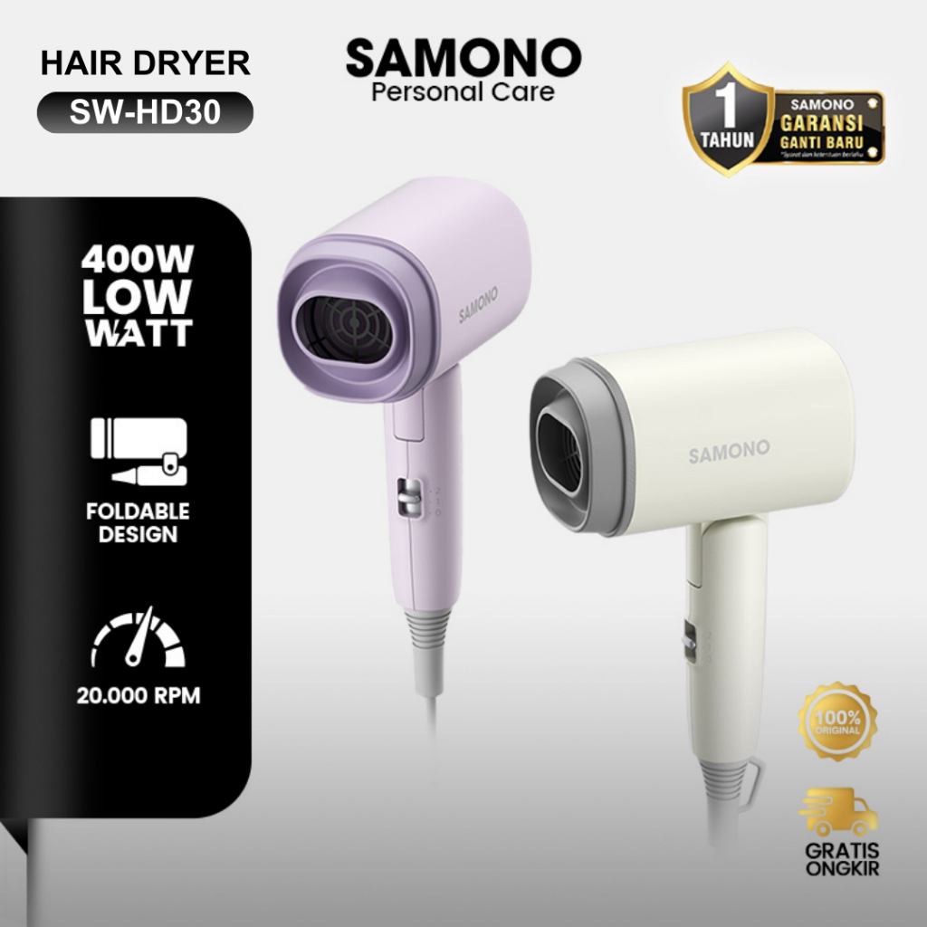 Jual Samono Hair Dryer Pengering Rambut Instant Profesional Low Watt ...