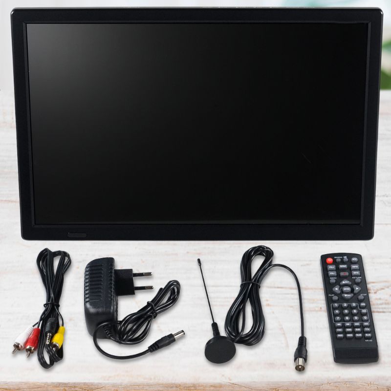 Jual Portable Monitor TV LED Color 12 Inch DVB-T2 dan Analog | Shopee ...