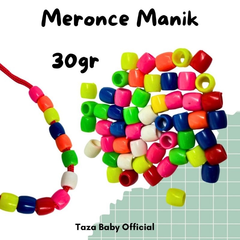 Jual MERONCE MANIK TONG tabung isi 30gr / barrel beaded/ Meronce tong ...