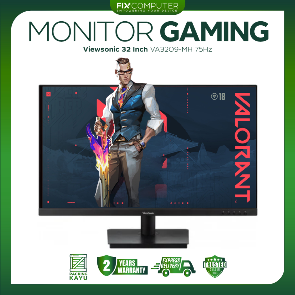 Jual Monitor Led VIEWSONIC 32 inch VA3209-MH 75.Hz Full HD Fix Computer ...