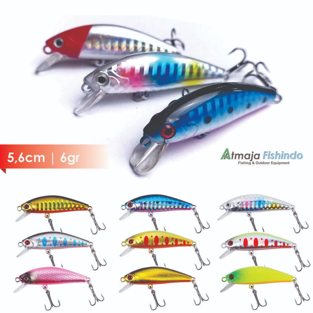 Jual Lure Minnow Agile Umpan Casting Hampala dan Laut UL 5,6cm 6gr ...