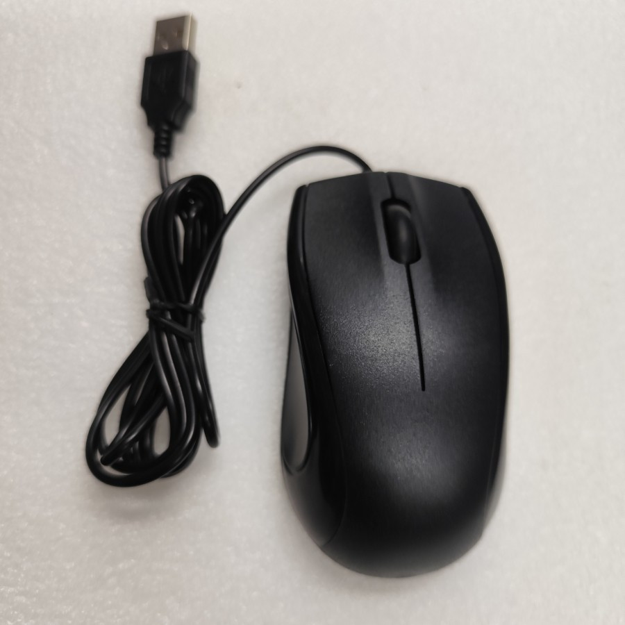 Jual Mouse Optical USB Black Panjang Kabel 1.5 Meter (Bisa pakai di ...