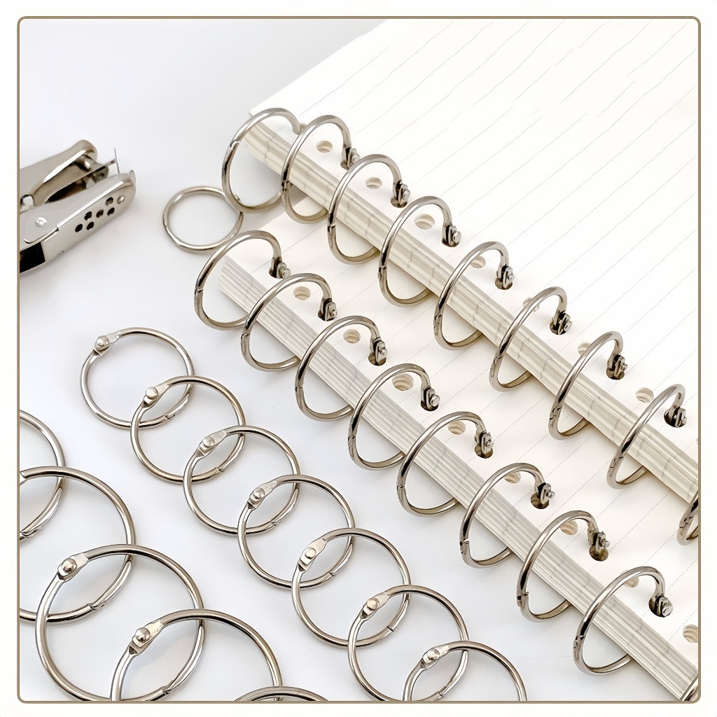 Jual 10PCS Ring Binder Aesthetic 25-35mm Binder Loose Leaf Rak Buku ...