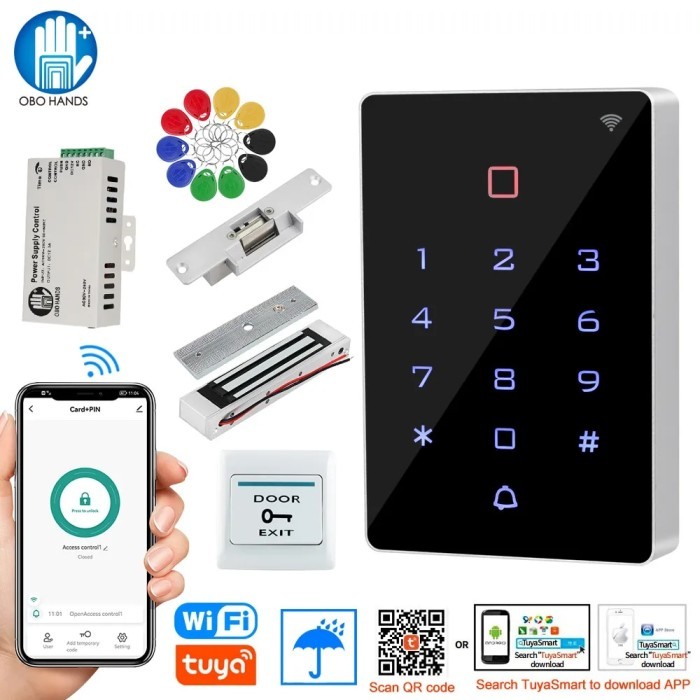 Jual Door Access Control System Kit Waterproof RFID Keypad | Shopee ...