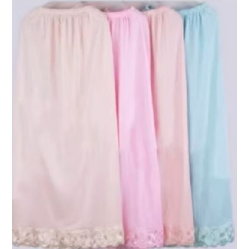 Jual androk panjang tiga per empat bentuk rok daleman wanita meksi ...