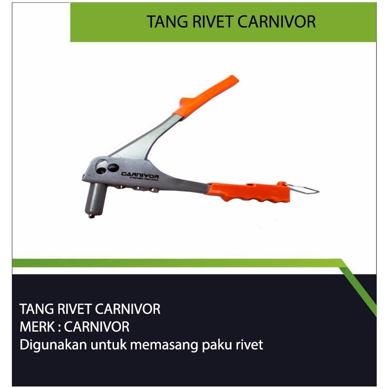 Jual Tang rivet carnivor /Hand Riveter / Tembakan Paku rivet | Shopee ...