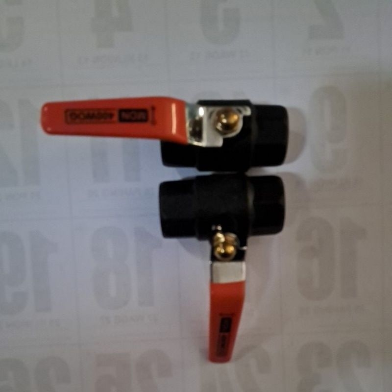 Jual Ball valve nilon, gagang plat stainlis UK 1/2 