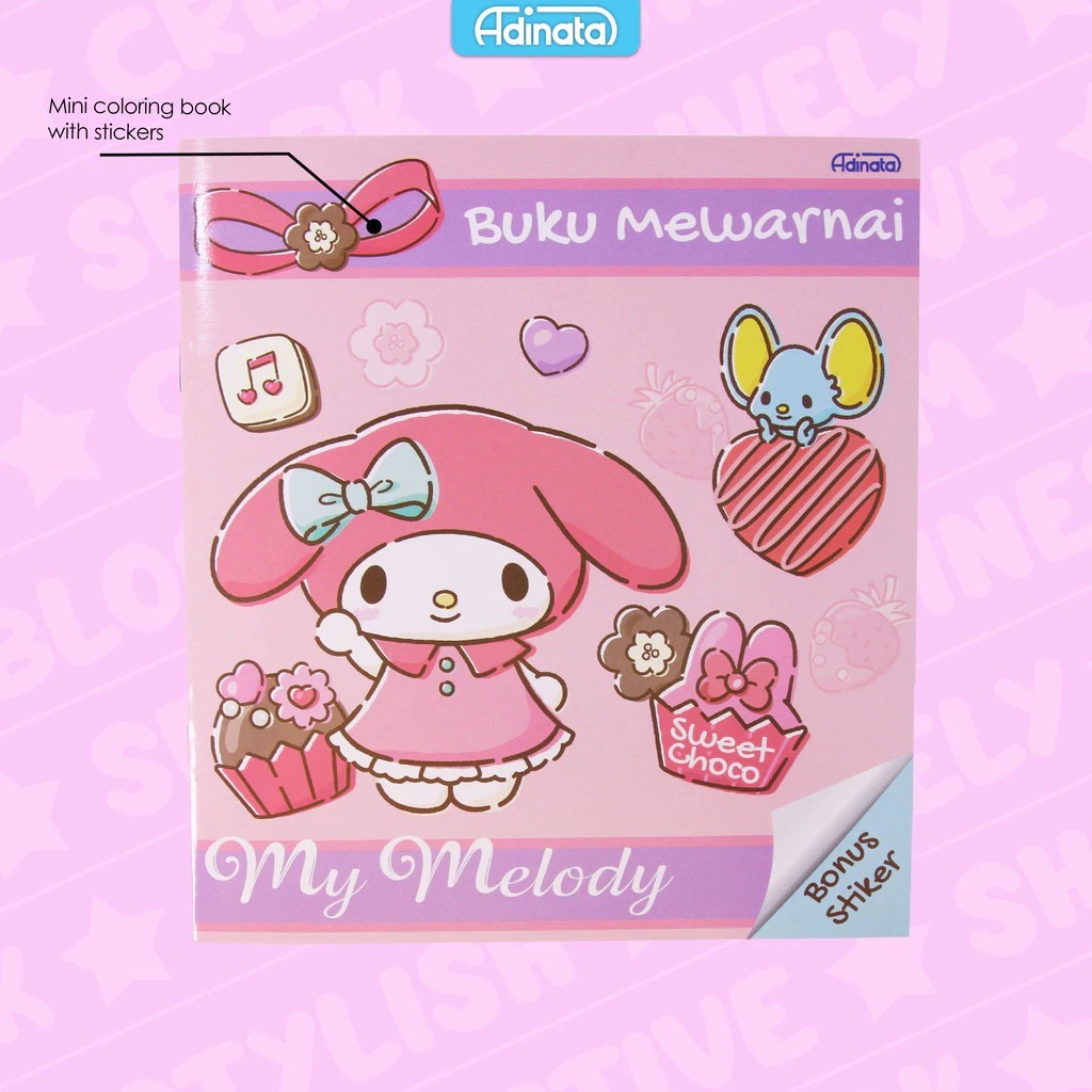 Jual My Melody Coloring Book S Adinata/ Buku Mewarnai / Buku Aktivitas