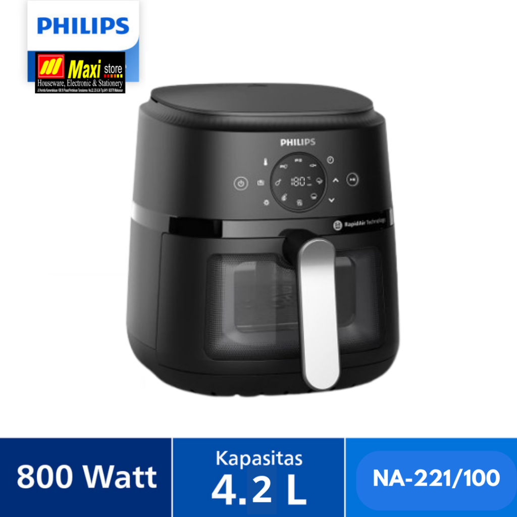 Jual PHILIPS Air Fryer Digital NA-221 Kapasitas 4.2L Low Watt - NA221 ...