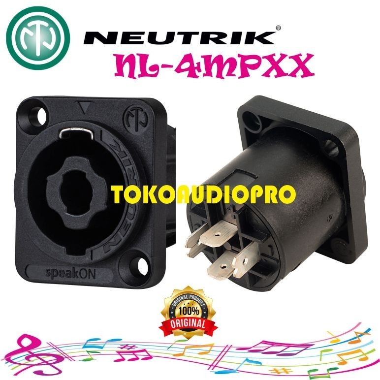 Jual Neutrik NL4MP 4 pin Speakon Chasis Female Original Neutrik NL ...