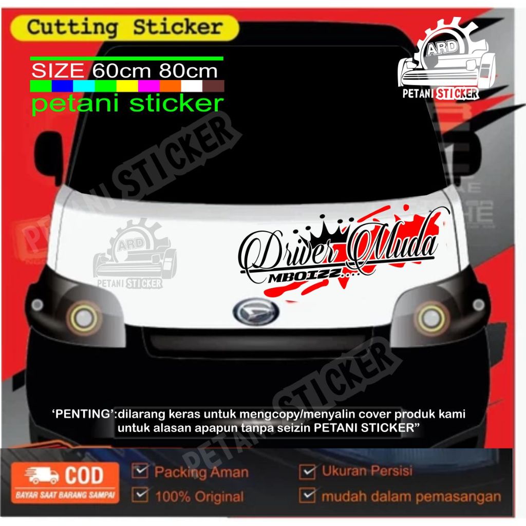 Jual Cutting sticker depan kabin kap grandmax pickup stiker grandmax ...
