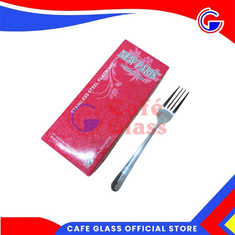 Garpu Makan Stainless Set Isi 6Pcs - New Paris / Garpu Makan / Fork Elegan / Alat Makan