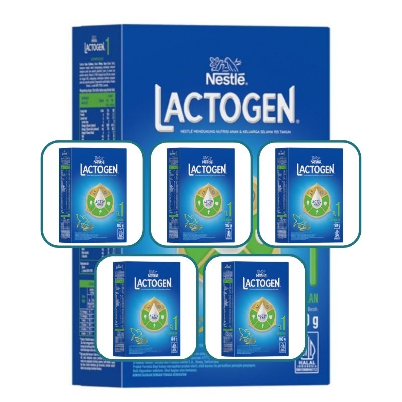 Jual 5 box Lactogen || Lactogen1 || Lactogen180gr kemasan baru | Shopee ...