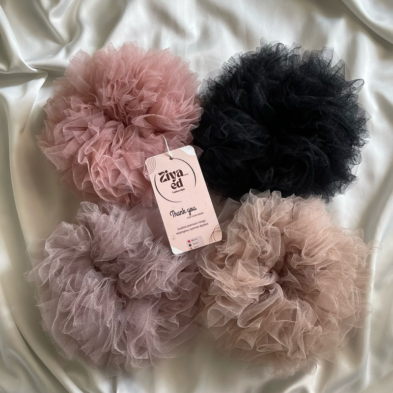 Jual Scrunchie Hijab JUMBO cepol tile tulle premium ikat rambut anti ...
