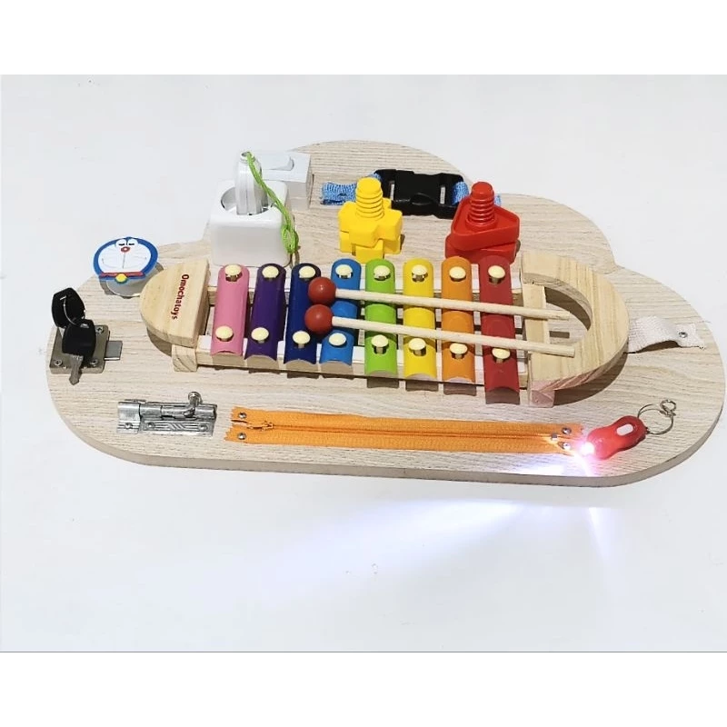 Busy Board Mainan Edukasi Montessori Life Skill Toys - 8