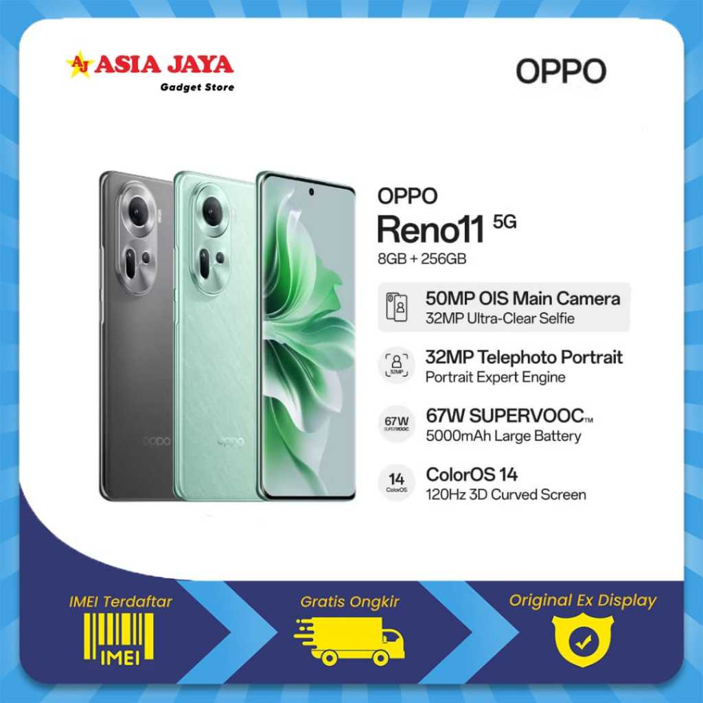 Jual [EX DISPLAY] OPPO Reno 11 5G Ram 8GB/256GB (50MP OIS Main Camera ...