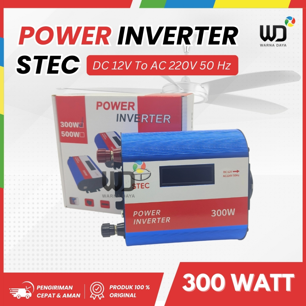 Jual INVERTER STEC DC 12V to AC 220V 300W MSW Digital | Shopee Indonesia