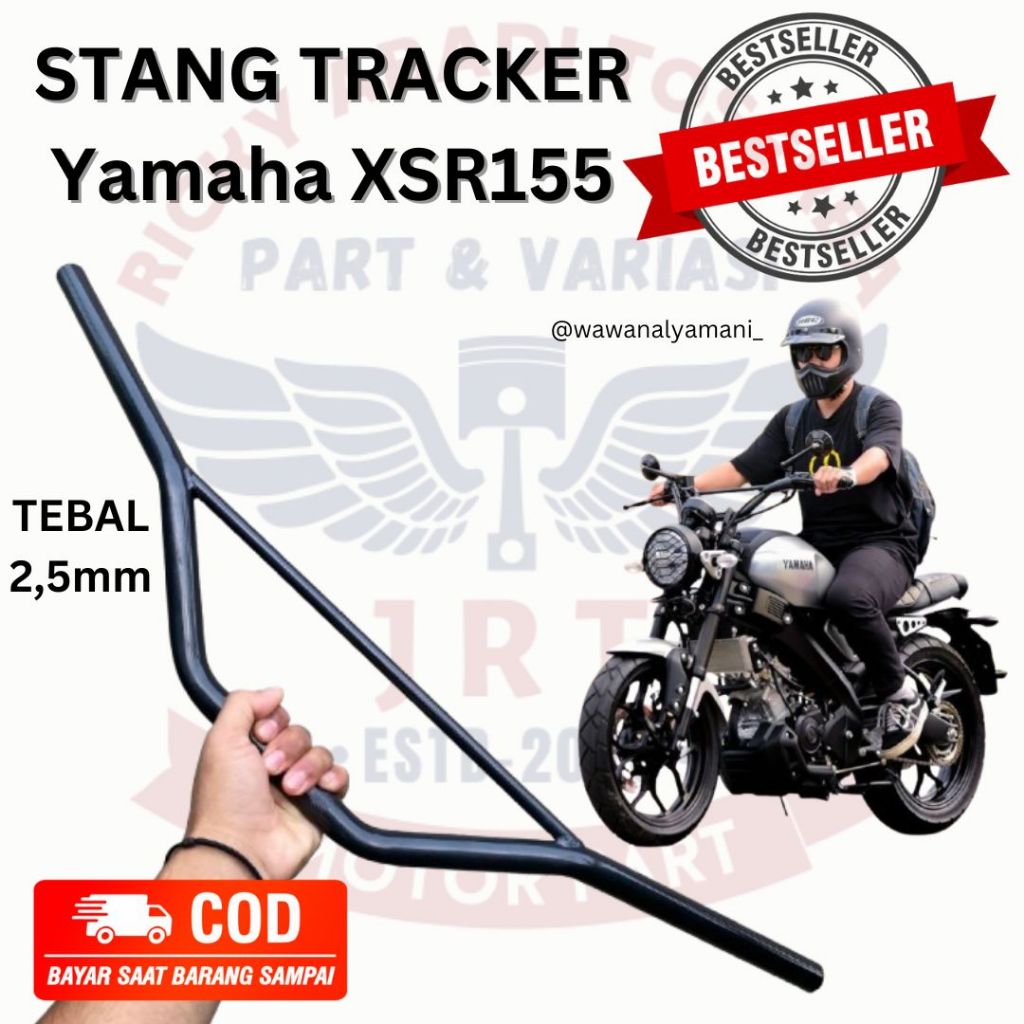 Jual STANG TRACKER YAMAHA XSR TEBAL 2,5MM CAT COATING HITAM GLOSSY DAN ...