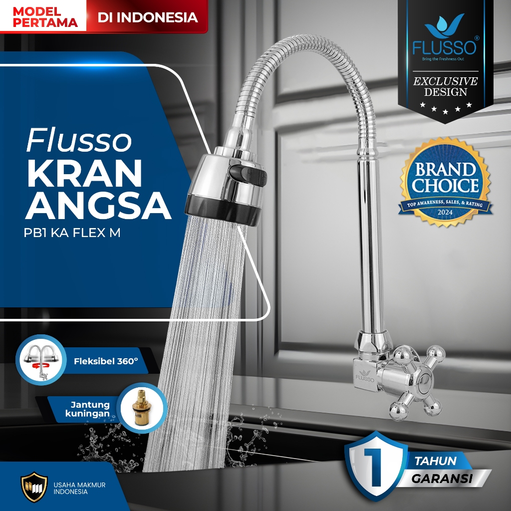 Jual FLUSSO KRAN PB1 KA FLEX M | Kran Fleksibel | Keran Dapur | Keran ...