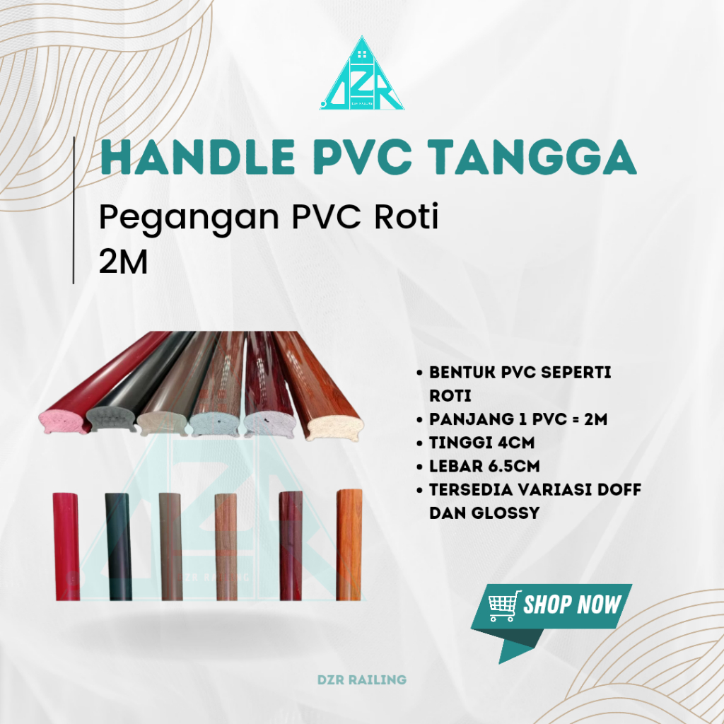 Jual Handrailing Pvc 2 meter handle pvc 2M /Pegangan Railing Tangga ...