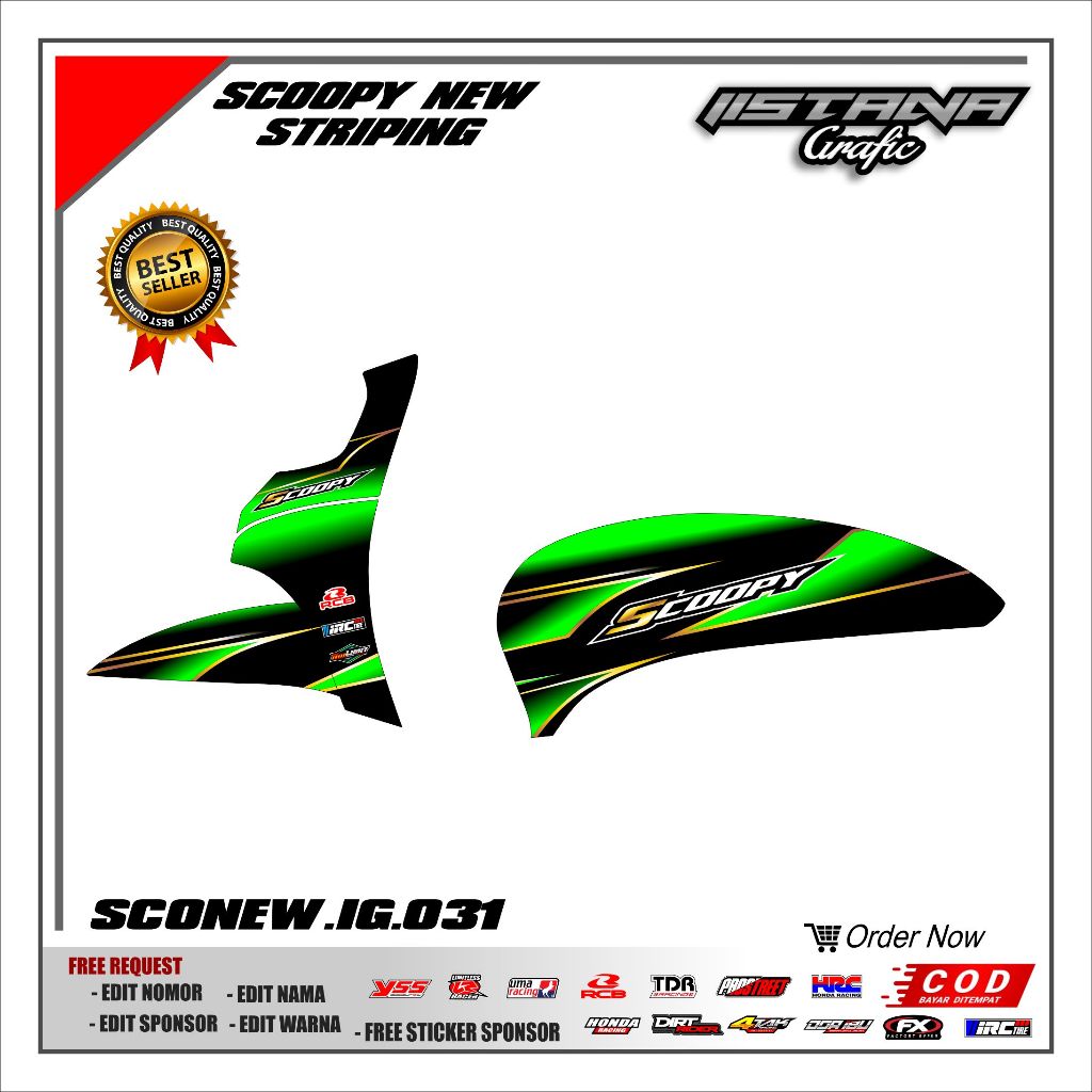Jual Sticker Striping Scoopy NEW - Sticker Striping Variasi Motor ...