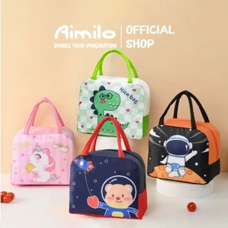 [READY] Aimilo Tas Bekal Kartun Tas Tempat Makan Pendingin Portabel Lunch Bag Tas Bontot Anak Sekolah