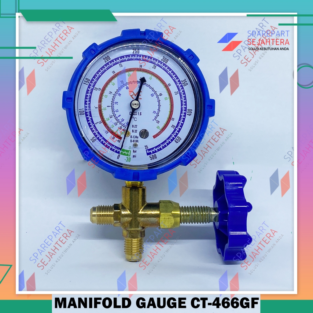 Jual MANIFOLD SINGLE CT 466 MULTI FREON R22 R32 R134 R410 A 500 PSI ...