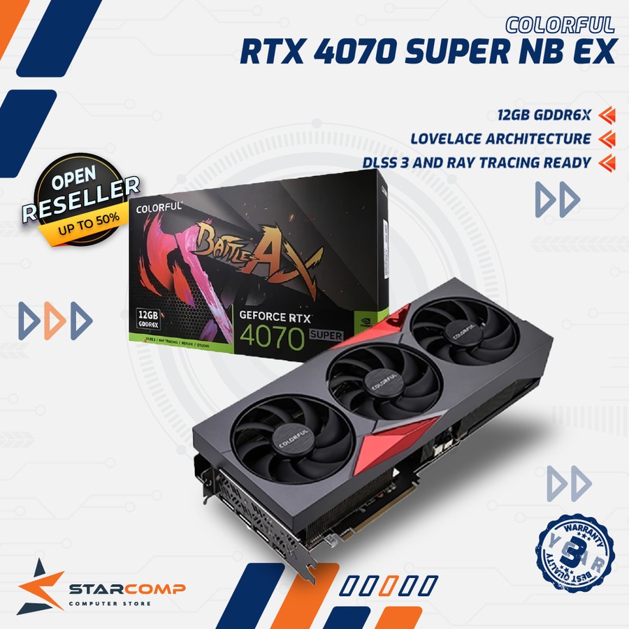 Jual Colorful GeForce RTX 4070 SUPER NB EX 12GB GDDR6X VGA RTX4070 ...