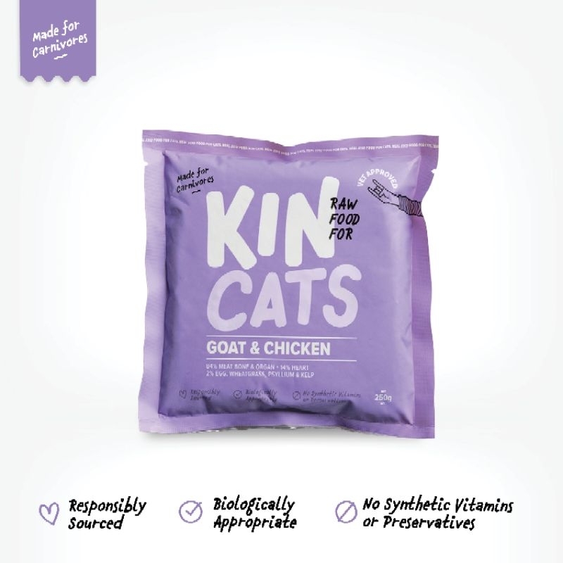 Jual Kin Dog Food - For Cats Goat & Chicken 250g | Shopee Indonesia