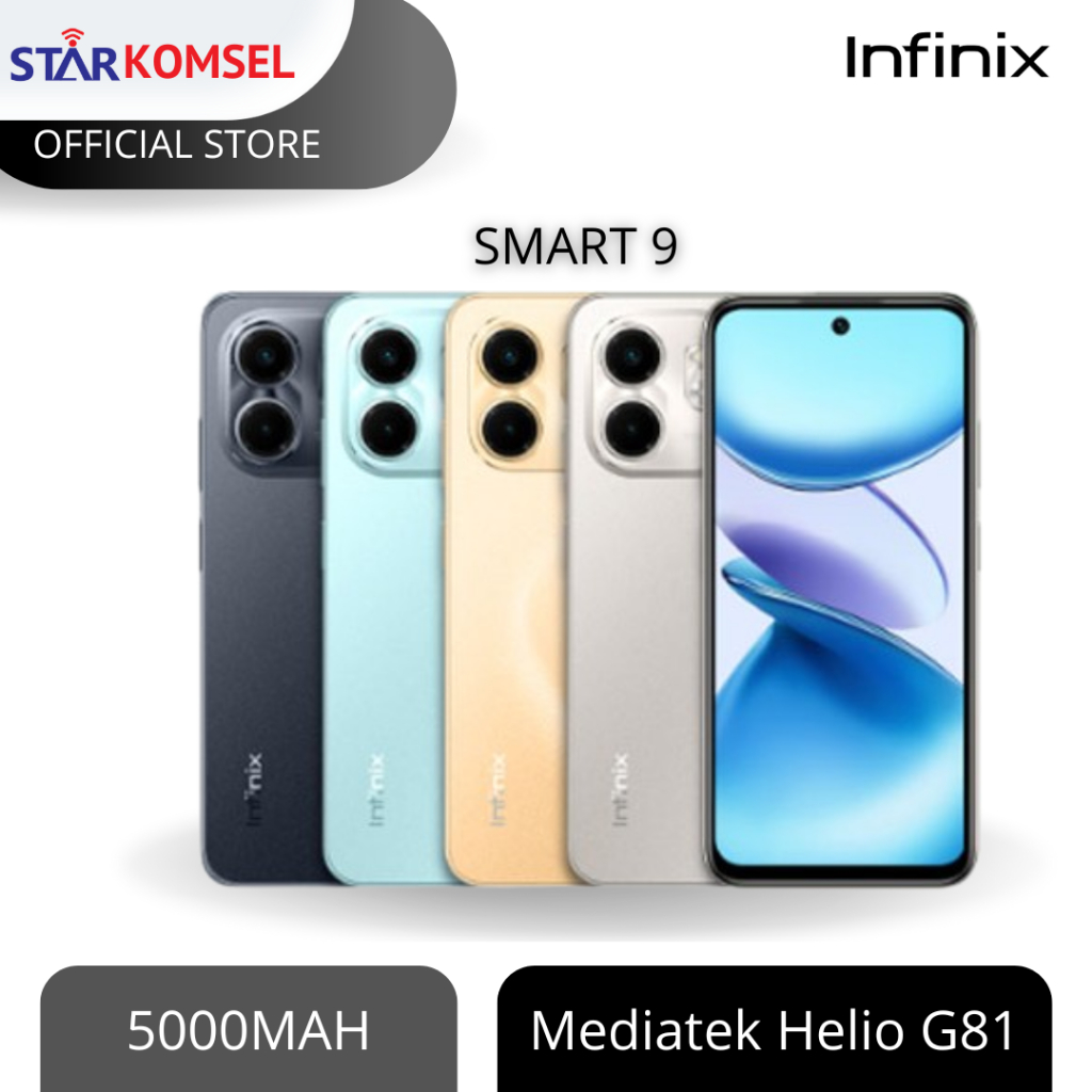Jual HP INFINIX SMART 9 4/64 | 4/128 GARANSI RESMI INFINIX INDONESIA ...