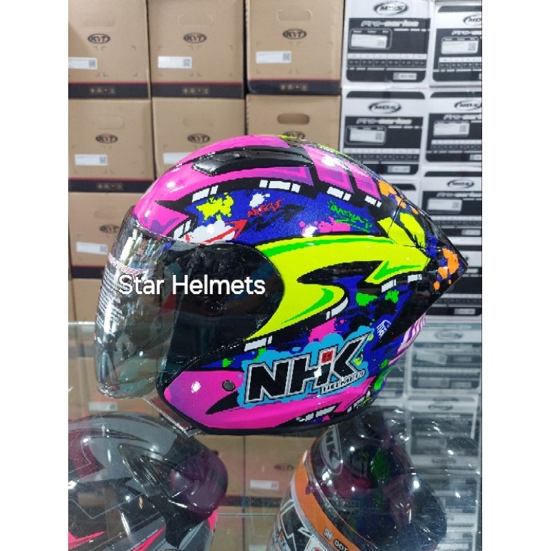 Jual Helm NHK R1 Elite Rider Mathias Tamburini - Black | Shopee Indonesia