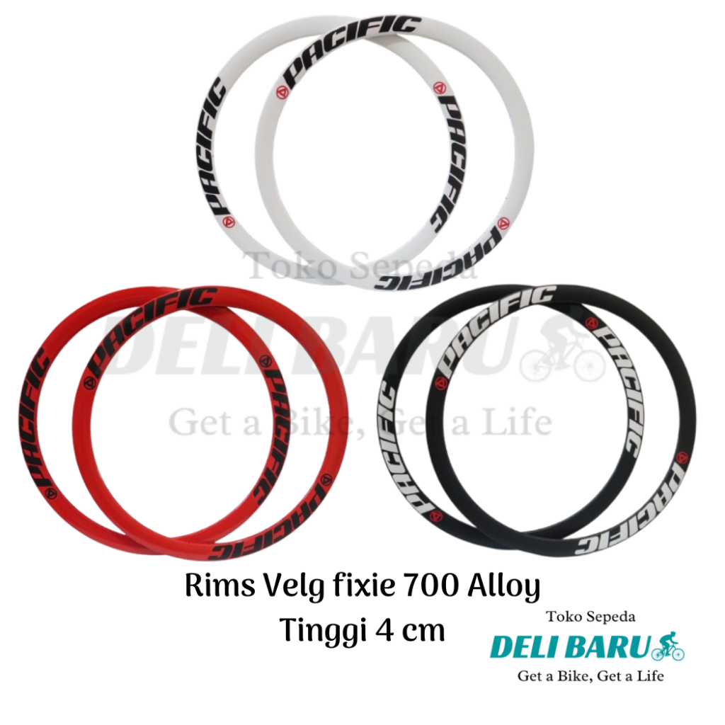 Jual 2Pcs Pacific Rims Velg ukuran 700c sepasang rim pelek tinggi 4 cm ...