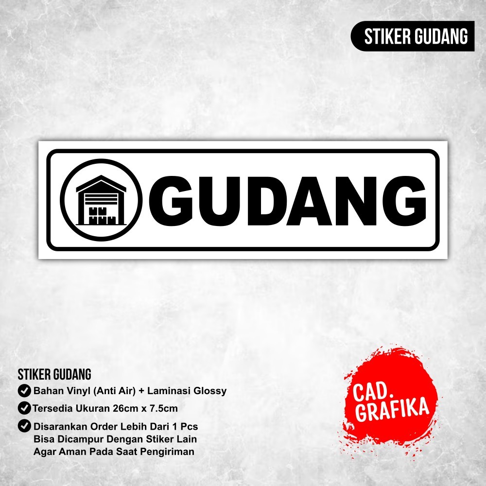 Jual Stiker Gudang / Stiker Ruang Gudang / Stiker Ruangan Penyimpanan ...