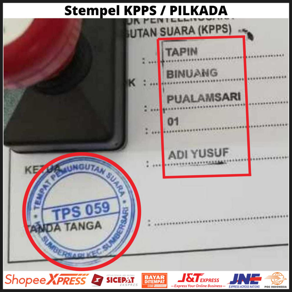Jual Promo Cetak Stempel PILKADA / Stempel KPPS Pemilu / Stempel Custom ...