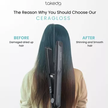 TakedaPro Catokan Smoothing Rambut TKD 8228 25mm Hair Straightener Nano Ceramic
