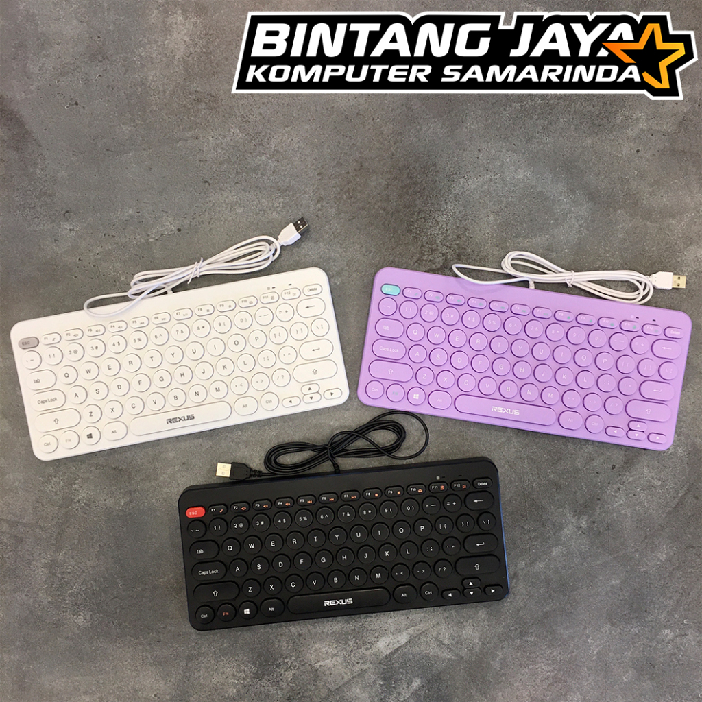 Jual Rexus K258 Keyboard Mini Office Wired USB | Shopee Indonesia