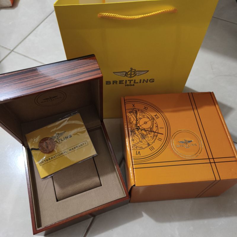 Jual Kotak box jam tangan merk BREITLING model Original fullset ...