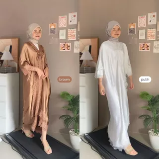 CLOTIVA Kaftan Cradenza Silk Baju Gamis Kondangan Wanita Kekinian Terbaru 2025