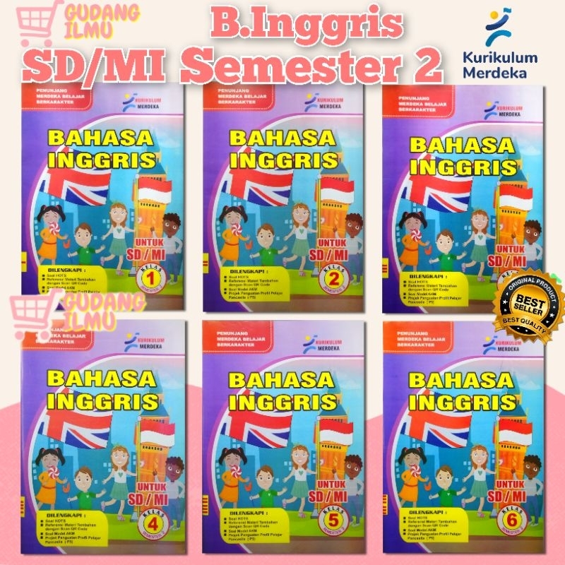 Jual Lks Bahasa Inggris SD/MI Kelas 1 2 3 4 5 6 Semester 2 Kurikulum ...