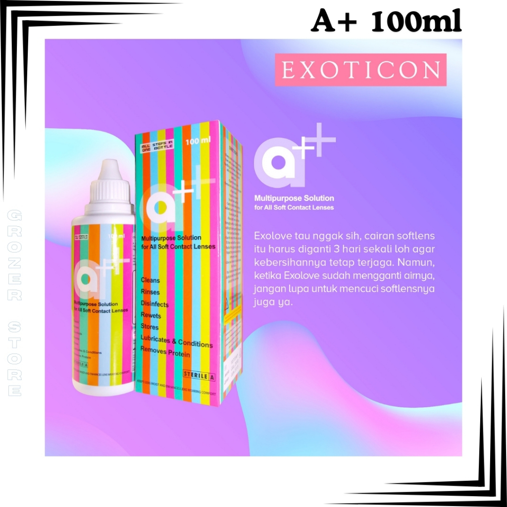 Jual A+ Aplus A Plus 100ml Cairan Pembersih Softlens Multi Purpose ...
